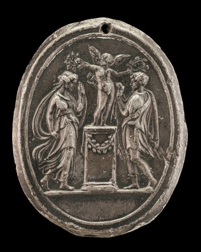 Amor kroner to elskere. af Valerio Belli
