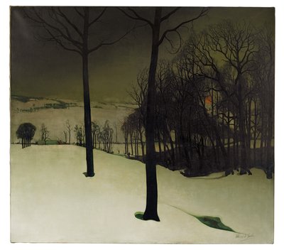 Skov om vinteren af Valerius de Saedeleer