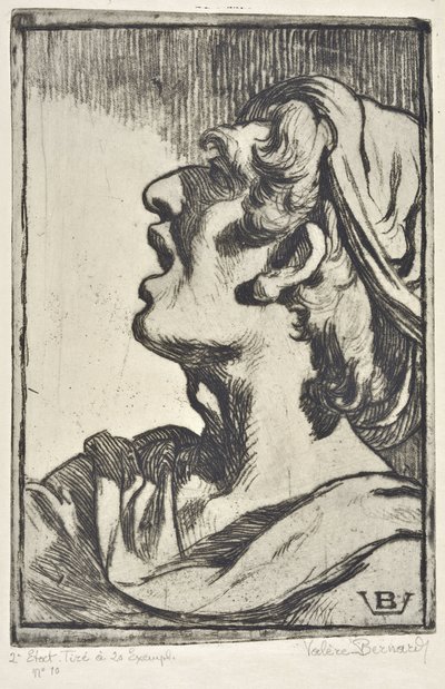 Head of Man (tegning) af Valère Bernard