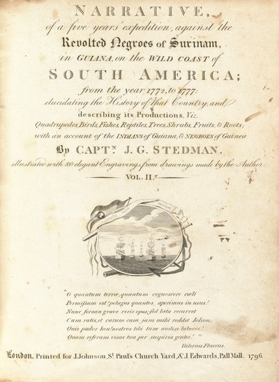 Fortælling om en fem års ekspedition mod de oprørte negre i Surinam i Guyana på Sydamerikas vilde kyst (bind II) af Various Artists, including William Blake, after John Gabriel Stedman