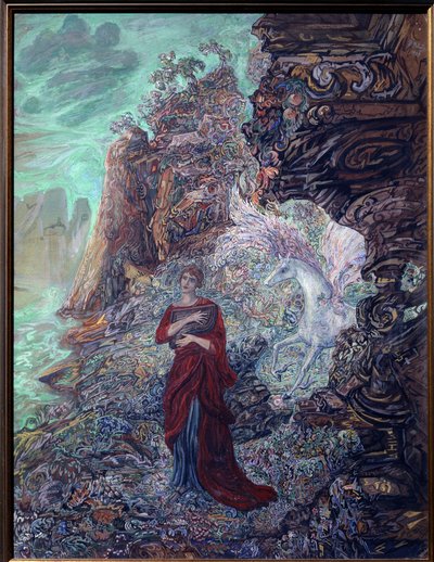 Sappho og Pegasus af Vasili Dmitrievich Millioti