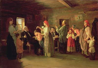 Besigtigelse af et børnehjem, 1866 af Vasili Efimovich Kallistov
