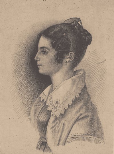 Grevinde Vera Fyodorovna Vyazemskaya, født Gagarina 1790-1886 af Vasili Fyodorovich Binemann