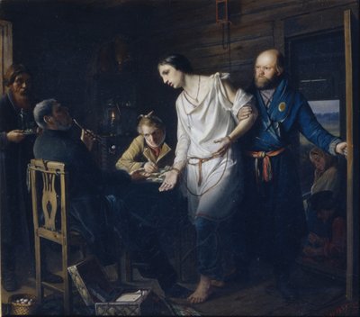 Kommissær for landdistriktspolitiets efterforskning, 1857 af Vasili Grigorevich Perov