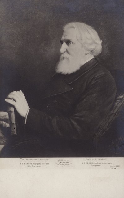 Ivan Turgenev, russisk romanforfatter, novelleforfatter og dramatiker af Vasili Grigorevich Perov