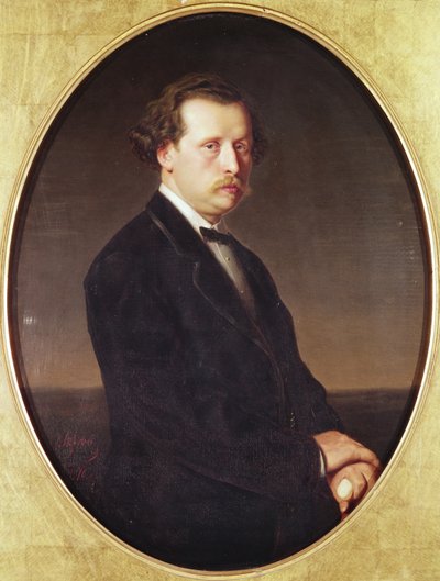 Portræt af N.G. Rubinstein af Vasili Grigorevich Perov