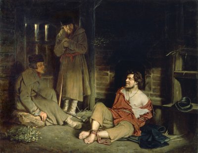 En Arrant Knave arresteret person, 1873 af Vasili Grigorevich Perov