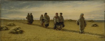 Høstfolkenes tilbagevenden fra marken i Ryazan-provinsen, 1874 af Vasili Grigorevich Perov
