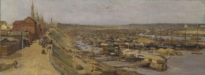 Udsigt over Rybinsk, 1886. af Vasili Maximovich Maximov