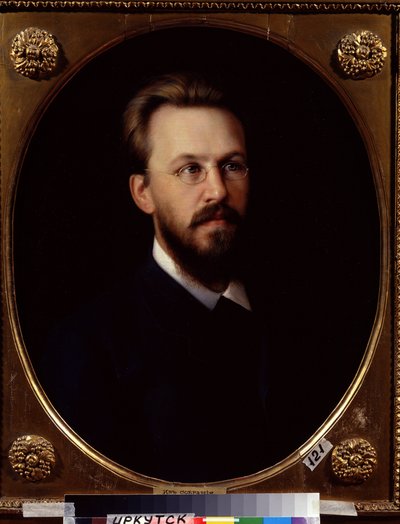 ""Portræt af V. Sukachev (Sukachyev) fondateur du Irkutsk (Irkoutsk) Kunstmuseum"" Peinture de Vasili Petrovich Khudoyarov (1831-1892) 1882 Statens Kunstmuseum Irkoutsk af Vasili Petrovich Khudoyarov