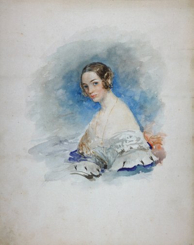 Portræt af prinsesse Maria Ivanovna Kochubey, født Baryatinskaya 1818-1843, 1846 af Vasili Semenovich Sadovnikov