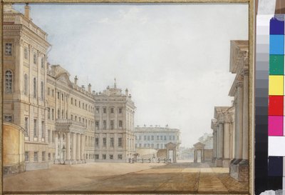 Udsigt over Anichkov-paladset i St. Petersborg af Vasili Semenovich Sadovnikov