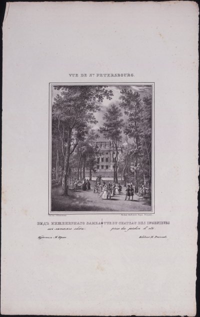 Udsigt over Sankt Petersborg. Saint Michaels Castle, 1833 af Vasili Semenovich Sadovnikov