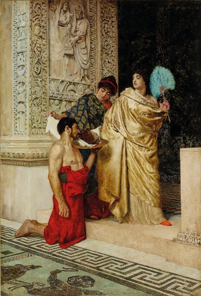 Salome modtager Johannes Døberens Hoved, 1886. af Vasili Sergeevich Smirnov