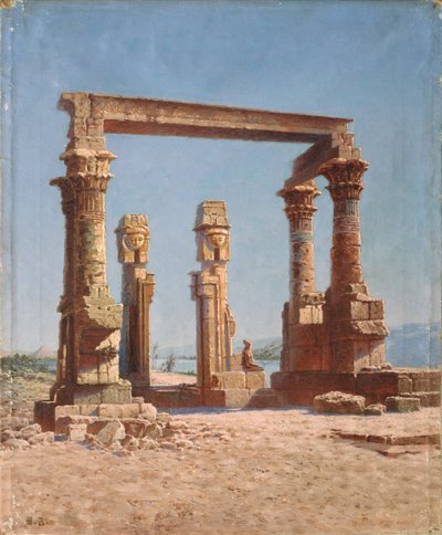 En egyptisk tempelruin af Vasili Vasilievich Vereshchagin