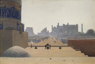 Hovedgaden i Samarkand tidligt om morgenen, 1869-1870 af Vasili Vasilievich Vereshchagin