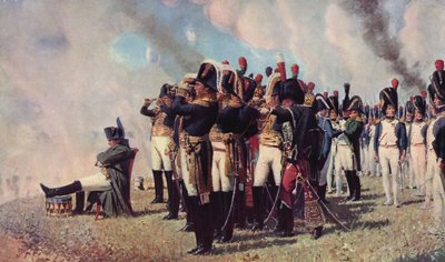 Napoleon I på Borodino-højderne (farvelitografi) af Vasili Vasilievich Vereshchagin