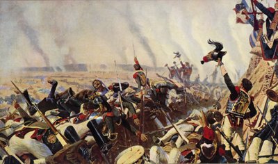 Afslutningen på slaget ved Borodino (farvelitografi) af Vasili Vasilievich Vereshchagin