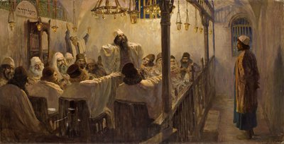 Han er skyldig i døden!, 1906 af Vasilij Dmitrievich Polenov