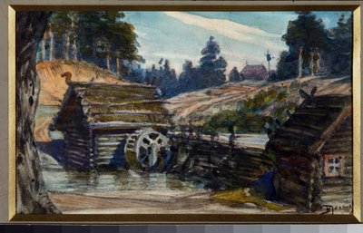 Scenedesign til operaen Rusalka af Alexandre Dargomyzhsky (1813-69) af Vasilij Dmitrievich Polenov