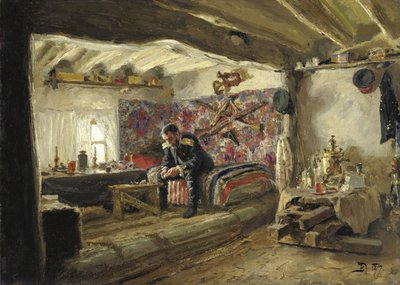 Rushchuk Regiments hovedkvarter for Rushchuk Tsesarevich Alexander Alexandrovich ved Brestovets, af Vasilij Dmitrievich Polenov