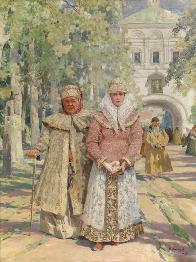 Uden for Klosterporten, 1916 af Vasily Ivanovich Navozov