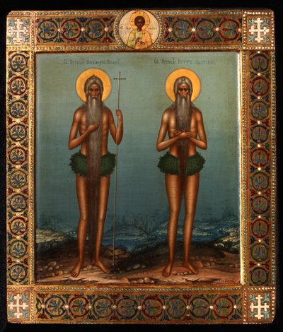 Ærværdige Onuphrius og Sankt Peter af Athos-bjerget, 1902 af Vasily Pavlovich Guryanov