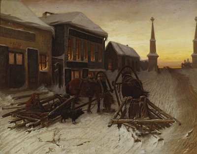 Russisk: "Den sidste kro ved byportene" Den sidste kro ved byportene af Vasily Perov