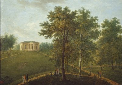Sandhedens Tempel. Udsigt i parken ved Kurakin Estate Nadezhdino, slutningen af 1790