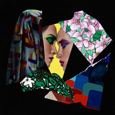 Intricate Mesh, 2019 (Akryl på træ) af Vaskeen Vaskeen