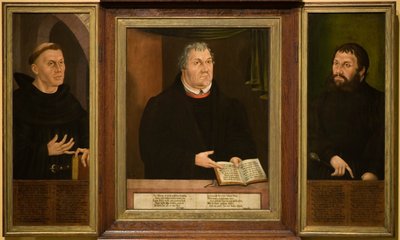 Luther-helligdommen, triptykon, 1572 af Veit Thiem