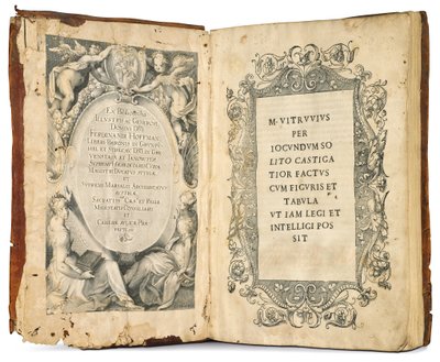 Ti bøger om arkitektur af Marcus Vitruvius Pollio, redigeret af Fra Giovanni Giocondo, 1511 af Venetian School