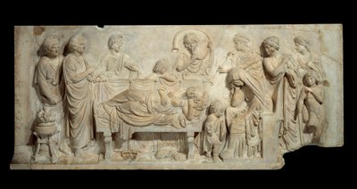 Funebre Bas relief marmor ceremoni i Venedig i begyndelsen af det 16. århundrede Paris, Louvre Museum af Venetian School