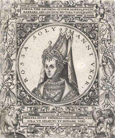 Portræt af sultanen Roxelana af Venetian School