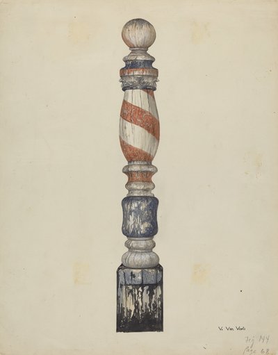 Barbersøjle af Vera Van Voris