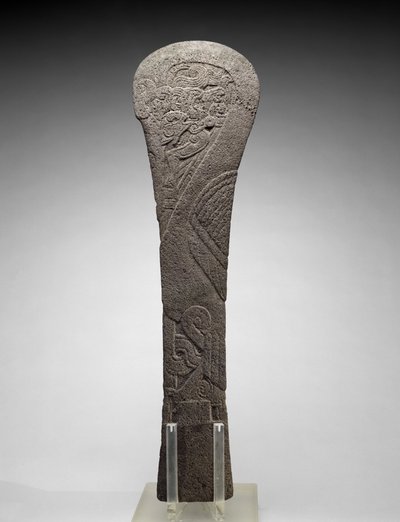 Palma med en vandfugl, 300-1200 e.Kr. (basalt) af Veracruz Veracruz