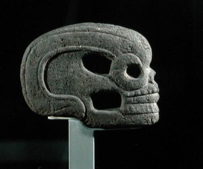 Votivøksehoved, sen klassisk periode (sten) af Veracruz Veracruz