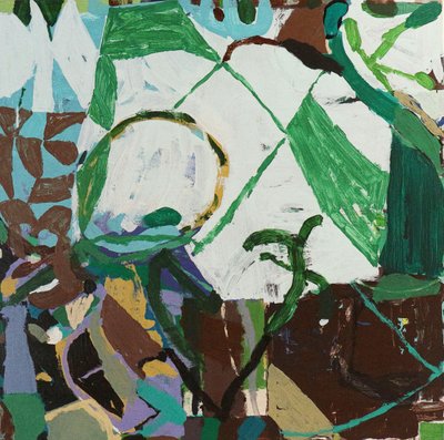 Abstrakt geometrisk grøn af Vered Gersztenkorn