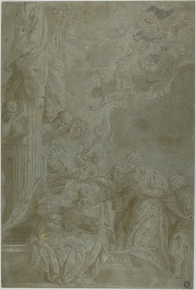 Sankt Catherines mystiske ægteskab af Veronese (Paolo Caliari)