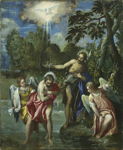 Kristi dåb, 1580-88 af Veronese