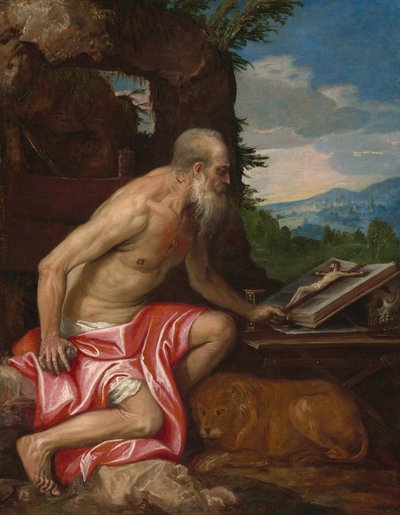 Sankt Hieronymus i ørkenen af Veronese Workshop