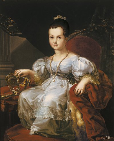 Portræt af Isabella II som barn (olie på lærred) af Vicente Lopez y Portana