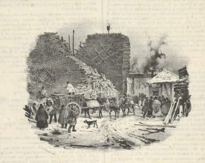 Brændeplads, 1800-tallet af Victor Adam
