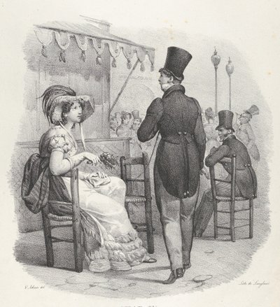 Kap. IV: Hun kigger på mig! Gud hvilken lykke! Hun lægger mærke til mig! Hvilken lykke!, 1824. af Victor Adam