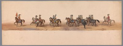 Historisk procession ved det andet hundrede år for Utrecht University of Applied Sciences, 1836 (plade 2) De hollandske hæres anløb til Oostende, 3. juli 1600, dagen efter sejren ved Nieuwpoort; ifølge den udklædte fremstilling givet af H H Student af Victor Adam
