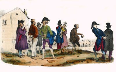 Martin, boldspilleren. I "" Album Grotesque, Choices of Outstanding Types", illustrationer af Victor Adam, Paris, omkring 1850. af Victor Adam