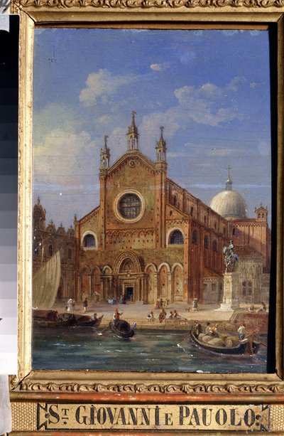 Udsigt over Venedig. Santi Giovanni e Paolo (San Zanipolo) kirken af Victor Adam