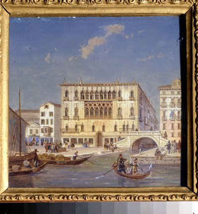 ""Vue de Venise: le palais Bernardo"" (Udsigt over Venedig. Palazzo Bernardo) Maleri af Jean-Victor (Jean Victor) Vincent Adam (1801-1867) Statens kunstmuseum fra det 19. århundrede, Tula, Rusland af Victor Adam