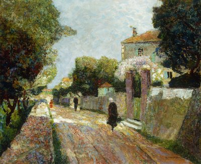 Sunny Village Street; Sunny Village Street af Victor Charreton