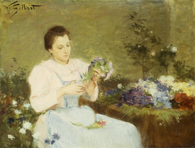 Arrangering af blomster til en forårsbuket af Victor Gabriel Gilbert